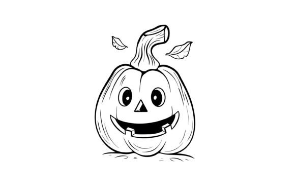 Download Halloween Gothic Pumpkin Coloring Page - Premium Resources