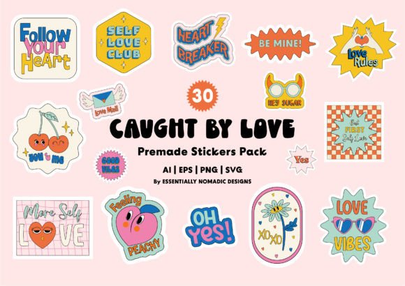 Download Retro Love Quotes Valentine Sticker Pack - Quote Collection