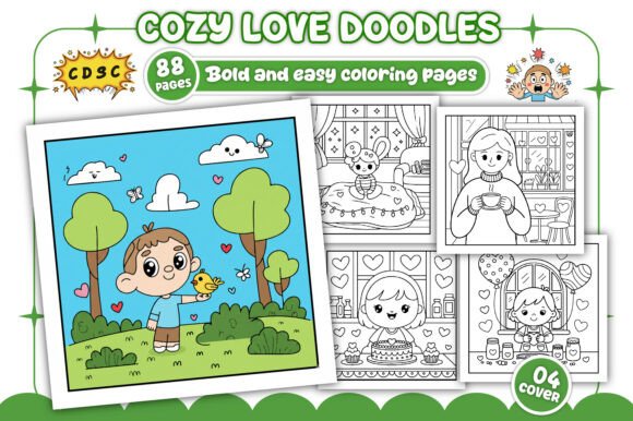 Download Cozy Love Doodles Coloring Page for Kids - Love doodles Collection