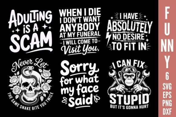 Download Funny Quote SVG Bundle, Funny Sarcastic - Quote Collection