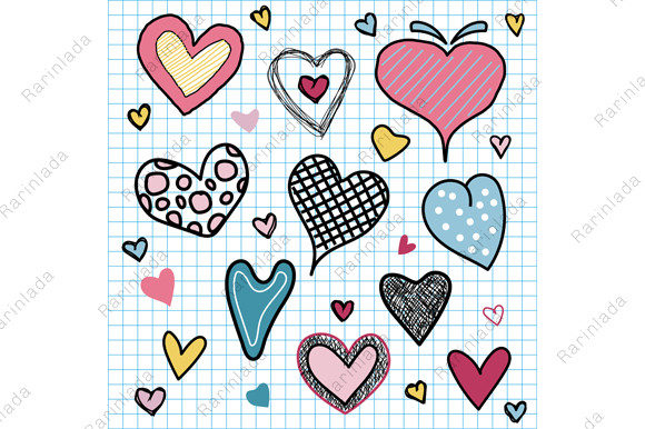 Download Valentine's Day Hearts Love Doodles - Love doodles Collection