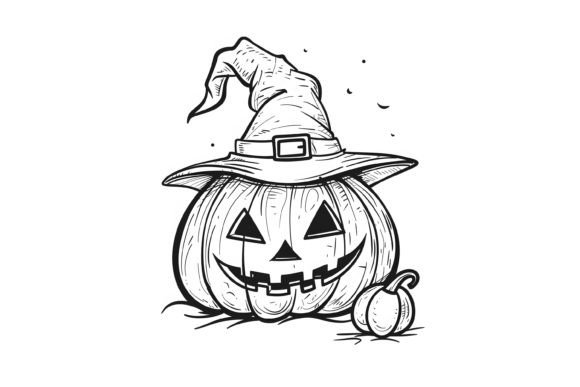 Download Halloween Gothic Pumpkin Coloring Page - Premium Resources