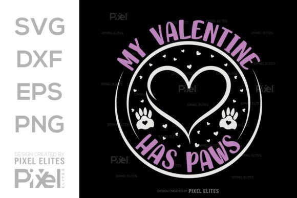 Download My Valentine Has Paws SVG Quote Design - Quote Collection