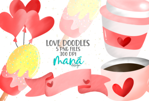 Download Watercolor Love Doodles - Love doodles Collection