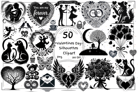 Download Valentine Silhouette Clipart Collection - Valentine silhouette clipart Collection