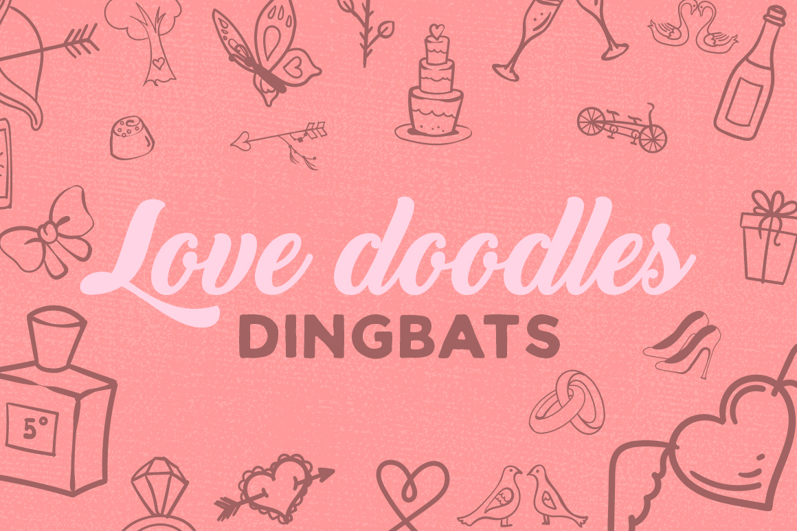 Download Love Doodles Dingbat - Love doodles Collection